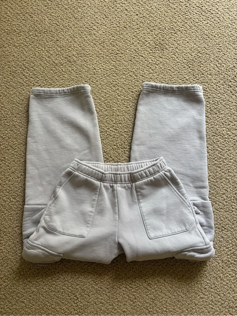Aritzia Sweatfleece Mega Cargo Sweatpants in Light Gray - Picture 2 of 5